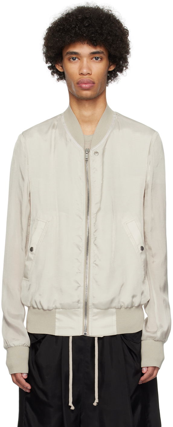 Bomber bunda Rick Owens Flight Bomber Jacket Biela | RU01D3782 J