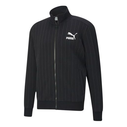 Bomber bunda Puma PUMA Pinstripe Fleece Lined Track Jacket Čierna | 530177-01, 0