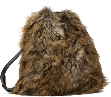 Kabelka Maison Margiela MM6 Maison Margiela Triangle Crossbody Faux-Fur Bag Hnedá | SB6WD0026P8486, 3
