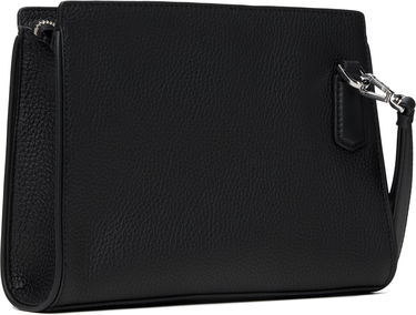 Peňaženka BOSS BOSS Pebble-Grained Leather Wristlet Pouch Čierna | 50548170, 2