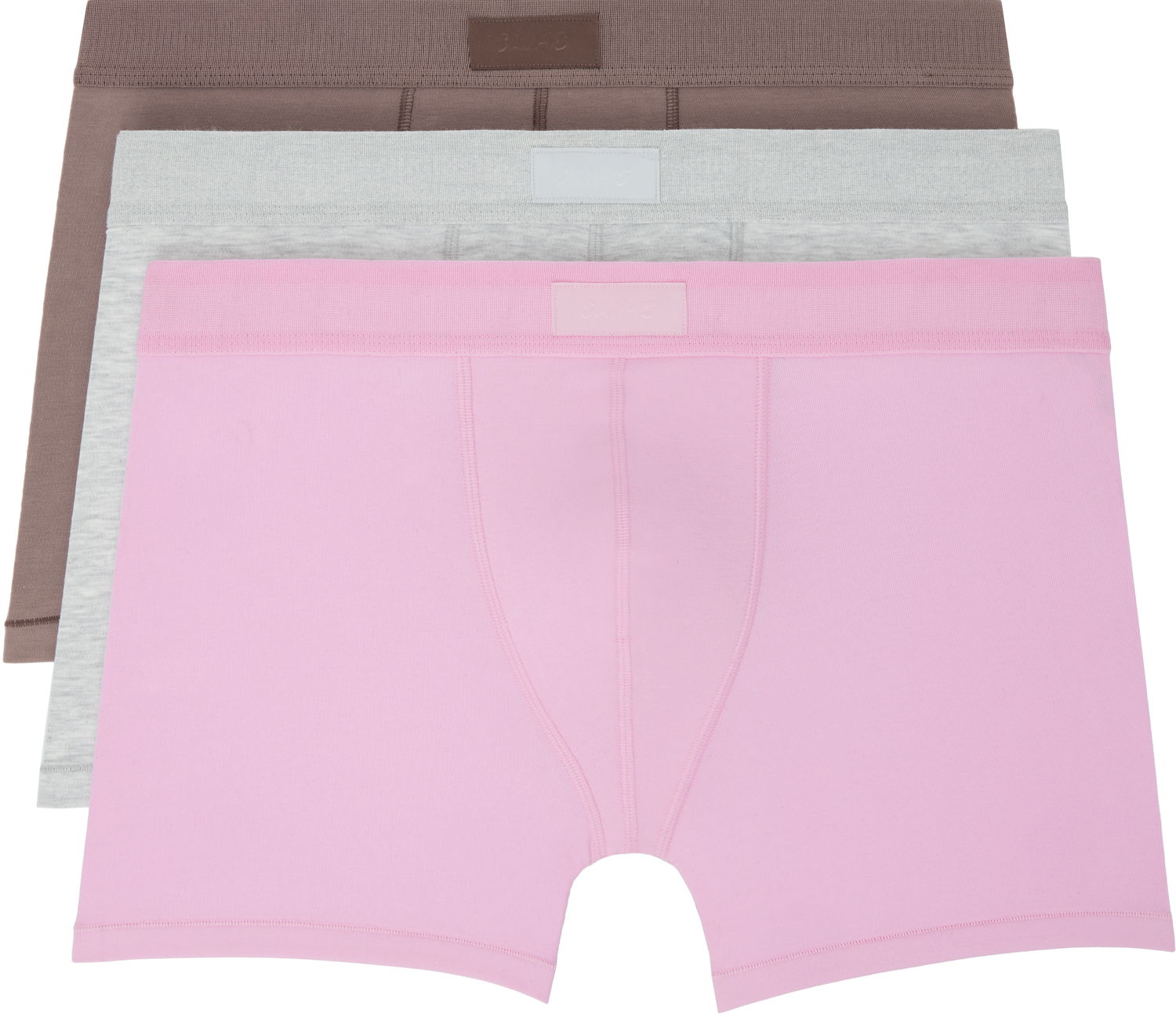 Boxerky SKIMS SKIMS Cotton Boxer Briefs - Three-Pack Ružová | BO-BBR-5634M-BUBBLEGUM UMBER MUL, 0