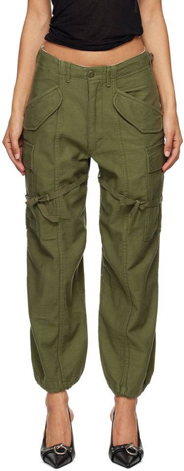 Cargo nohavice R13 R13 Cropped Cargo Trousers Zelené | R13WR320-D091A, 0