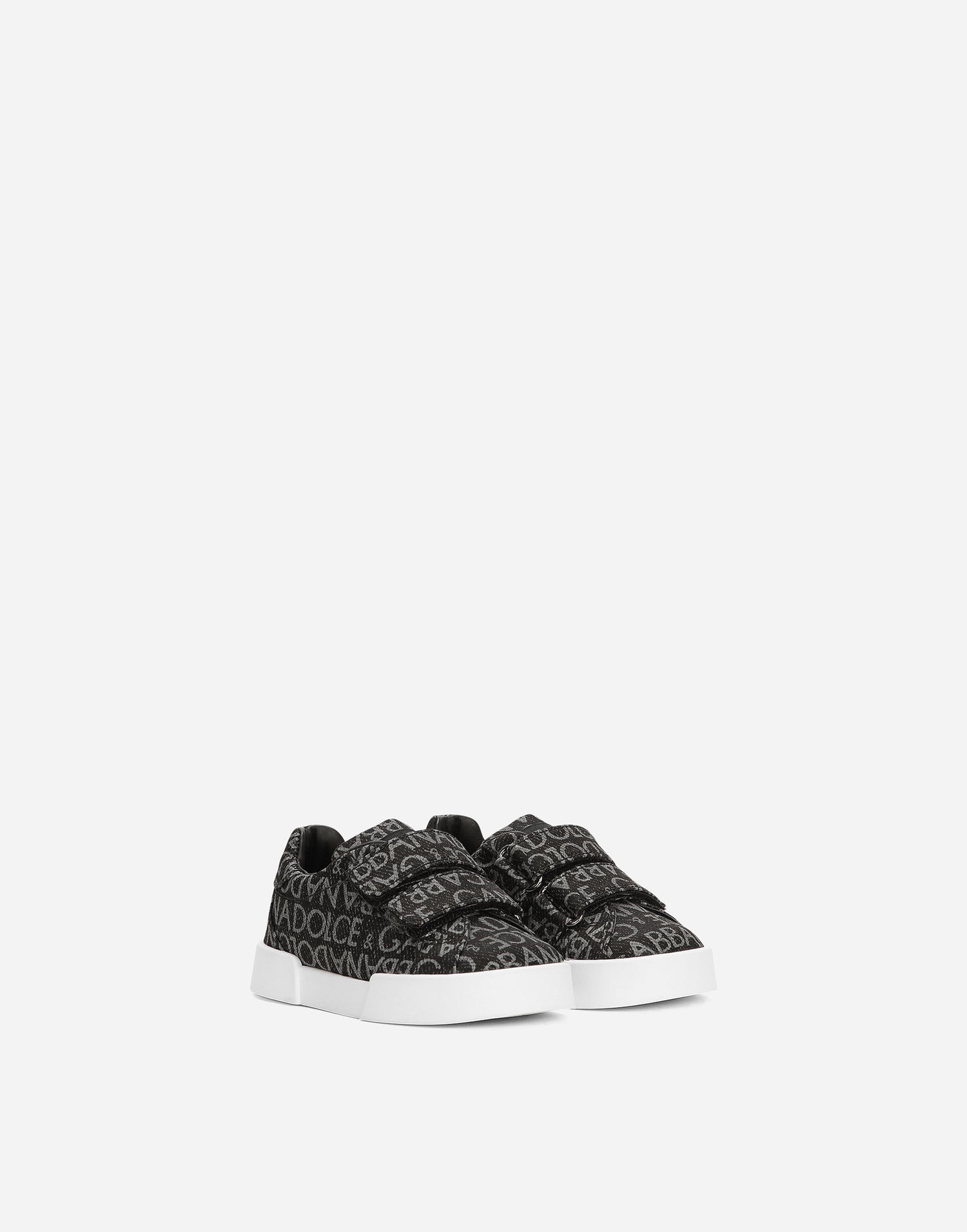 Tenisky a topánky Dolce & Gabbana Portofino Coated Jacquard First Steps Čierna | DN0193AL125HNXCI, 1