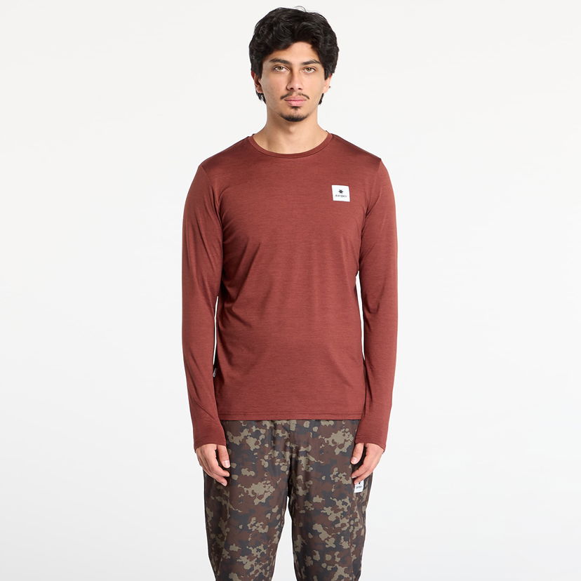 Tričko Saysky Statement Pace Long Sleeve T-Shirt Vínová | OMRLS20C5008