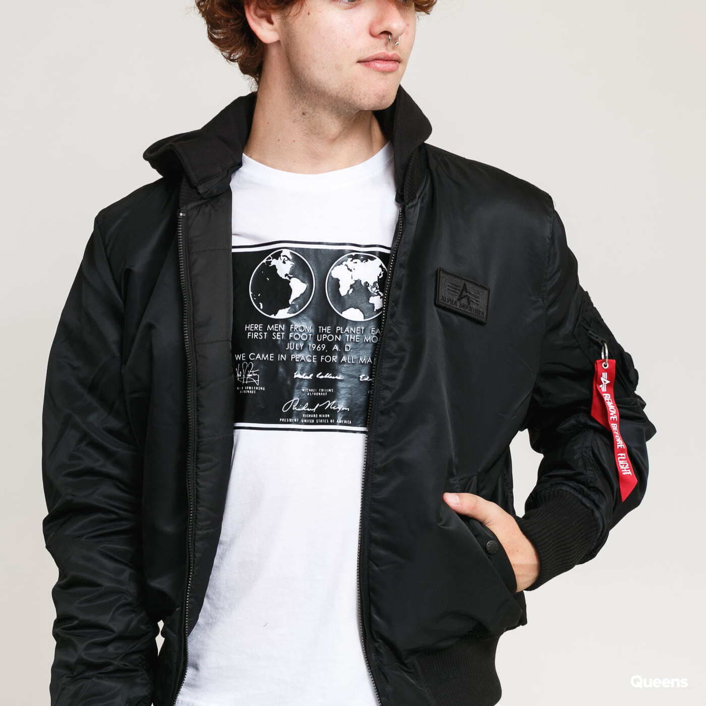 Jacket MA - 1 ZH Back Print Black