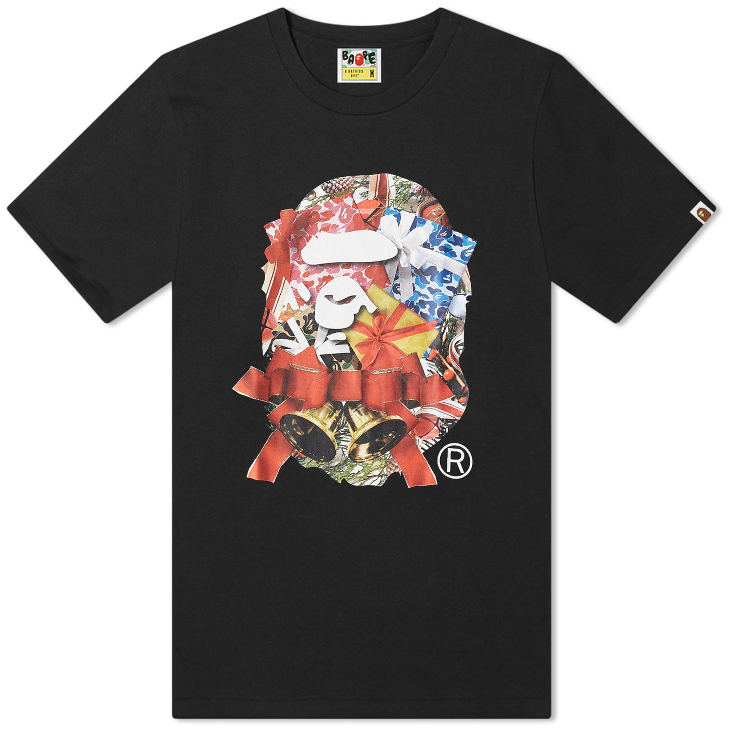 Tričko BAPE Christmas Ape Head Tee Čierna | 001TEI701013FBLK, 0