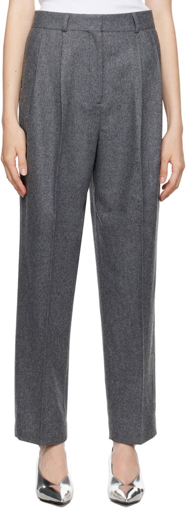 Nohavice TOTEME Double-Pleated Tailored Trousers Šedá | 244-WRB847-FB0024, 0