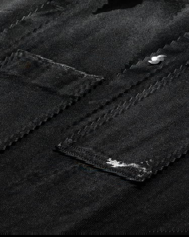 Košeľa OAMC Dyed Distressed Denim Shirt with Chest Pocket Čierna | OAF5MS14AP-TE714 999, 4