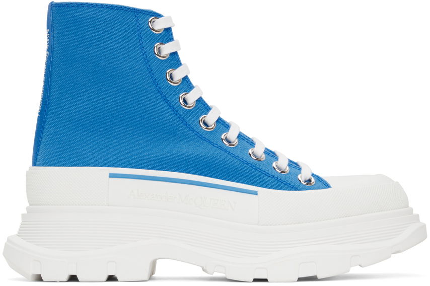 Tenisky a topánky Alexander McQueen Tread Slick Platform High Sneakers Modrá | 611706 W4MV2, 0