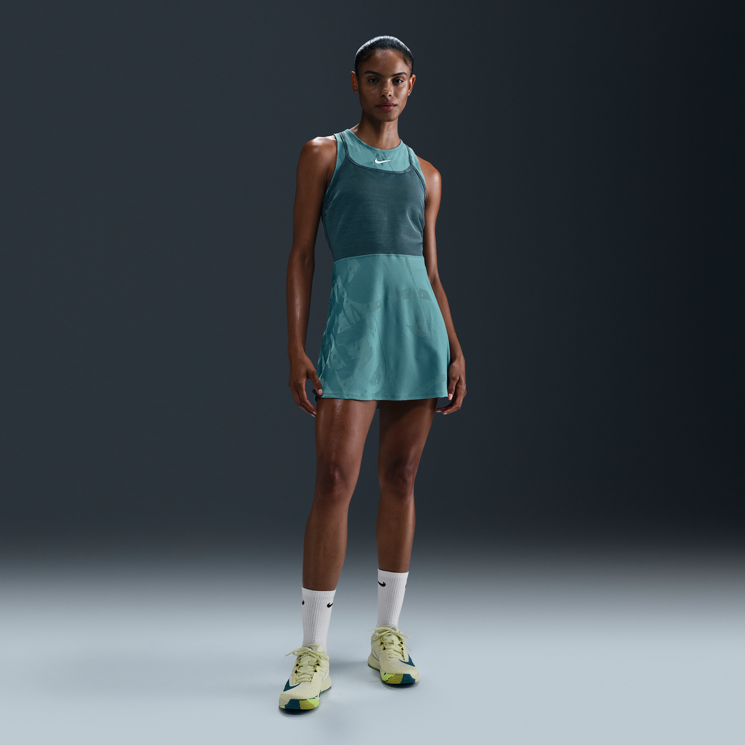 Šaty Nike NikeCourt Slam Dri-FIT Tennis Dress Tyrkysová | FZ6463-379, 0