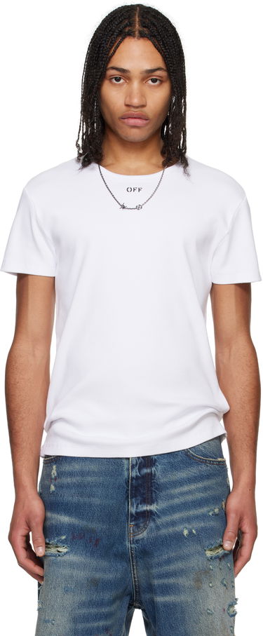 Tričko Off-White Off-White Stamp Rib T-Shirt Biela | OMUY007C99JER0010110, 0