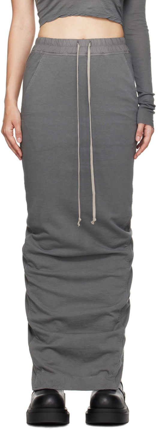 Sukňa Rick Owens Porterville Pull On Pillar Maxi Skirt Šedá | DS02D2332 RIG