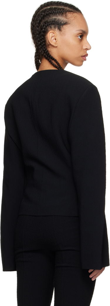 Bunda Nanushka Nanushka Kiyo Seersucker Blazer Čierna | NW25RSOW19999, 2