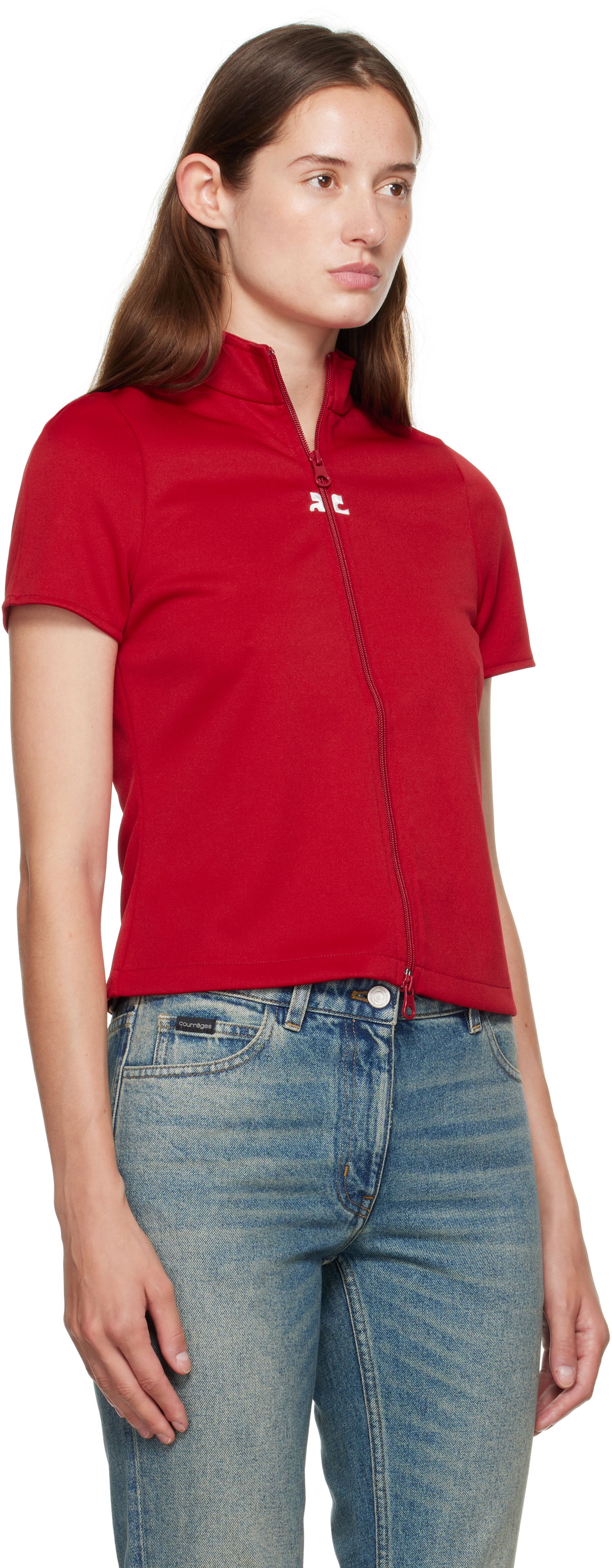 Súprava Courrèges Courrèges Interlock Tracksuit Top Červená | 325JTO446JS0250, 1