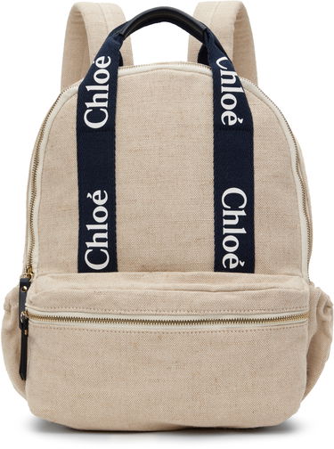 Batoh CHLOÉ Chloé 'Chloé' Canvas Backpack Béžová | C20423, 0