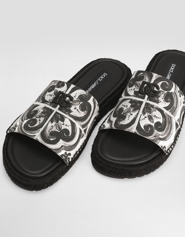 Doplnky Dolce & Gabbana Dolce & Gabbana Shell-Print Espadrille Slides Rôznofarebný | A80544AJ235IU3TN, 3