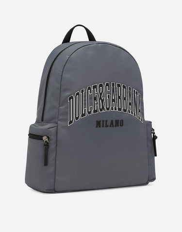 Batoh Dolce & Gabbana Dolce & Gabbana Nylon Backpack With Logo Šedá | EM0122AU1348B836, 1