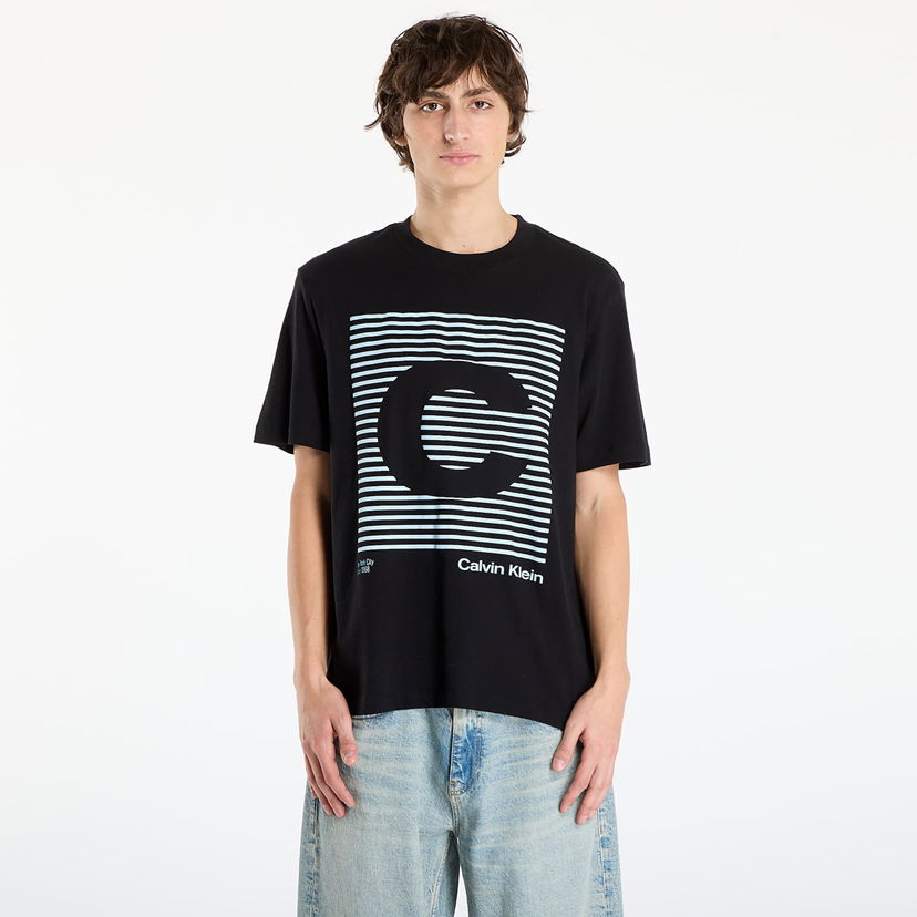 Tričko CALVIN KLEIN Speaker Graphic Tee Jeans Ss 20S Čierna | LV04RD811G UB1