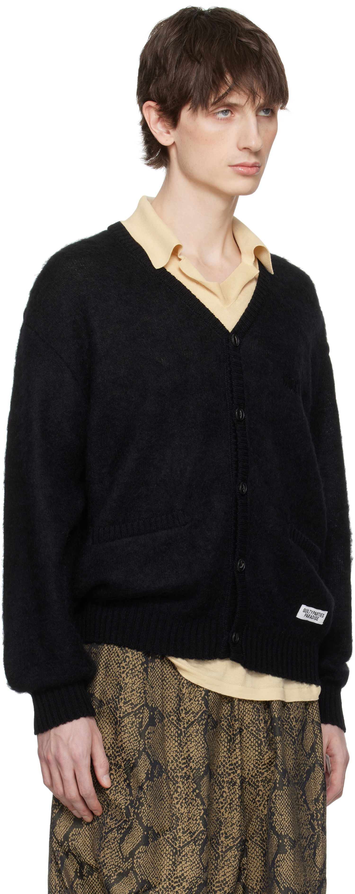 Sveter WACKO MARIA WACKO MARIA Mohair Knit Cardigan Čierna | 25SS-WMK-KN06, 1