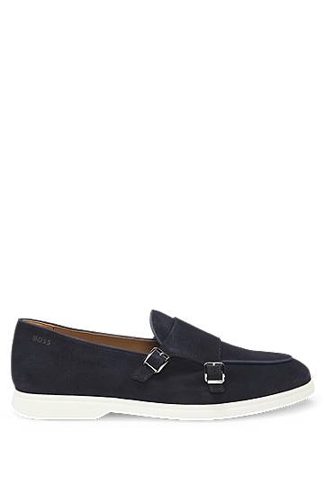 Doplnky BOSS Monk Shoe with Contrast Outsole Modrá | 50541760, 1
