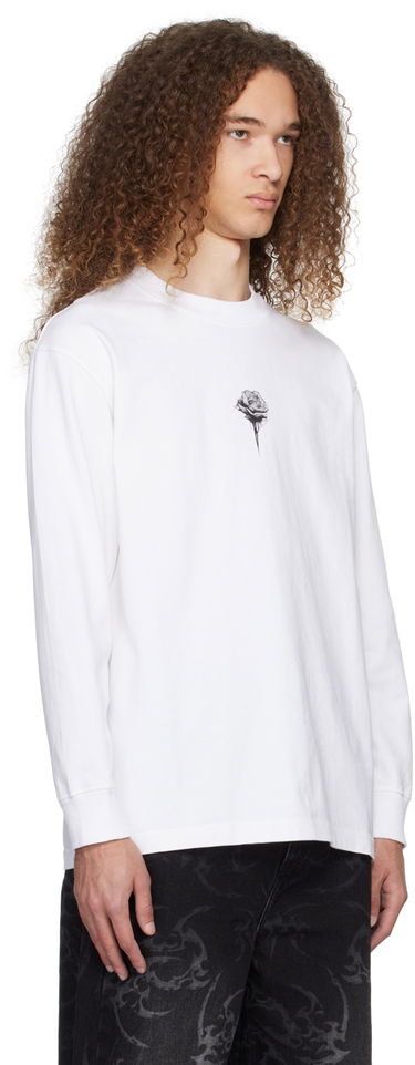 Tričko Han Kjøbenhavn Han Kjobenhavn Rose Graphic Long Sleeve T-Shirt Biela | M-133231, 1
