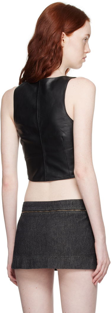 Tielko Miaou Miaou Zola Leather Tank Top Čierna | 7102RLBLK, 2