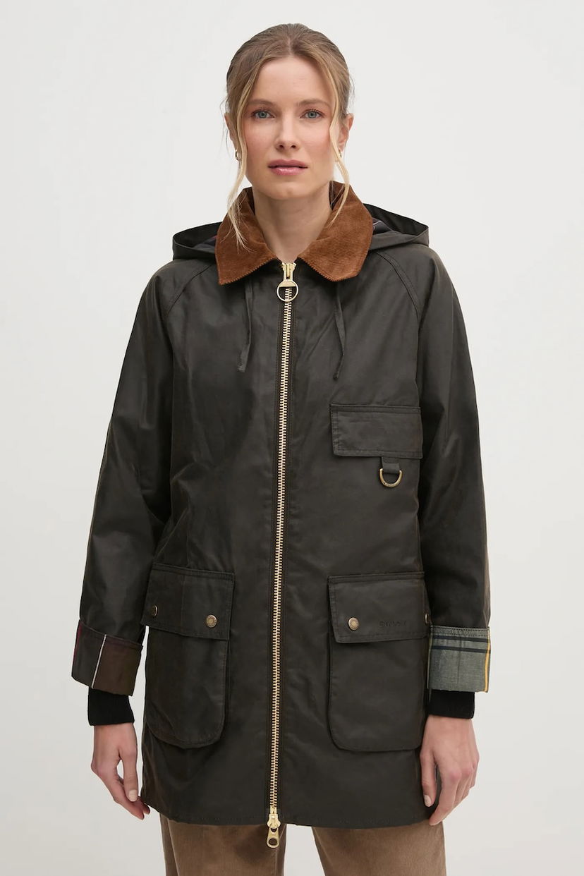 Bunda Barbour Barbour Highclere Waxed Cotton Jacket Zelené | LWX1262