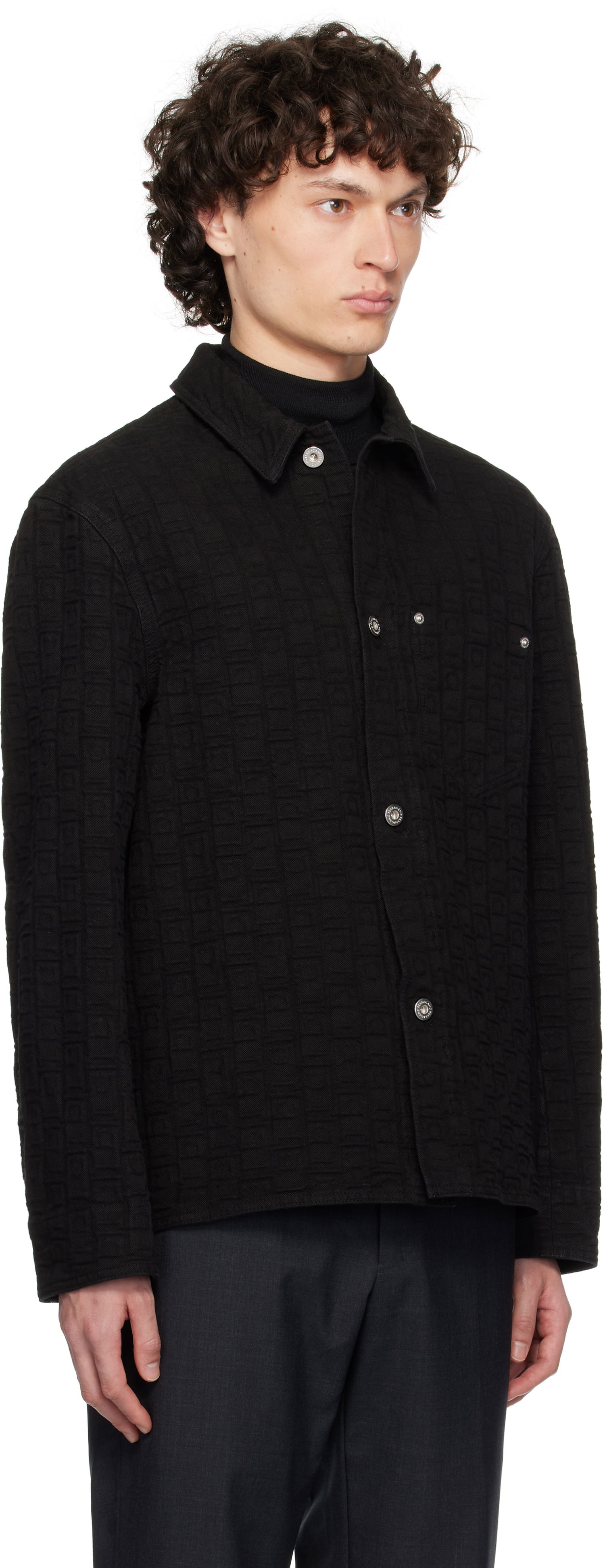 Košeľa FERRAGAMO Ferragamo Monogram Shirt Čierna | 782879, 1