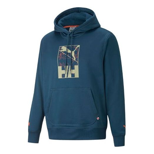 Mikina Puma PUMA x Helly Hansen Crossover Knit Pullover Hoodie Modrá | 532842-65, 0