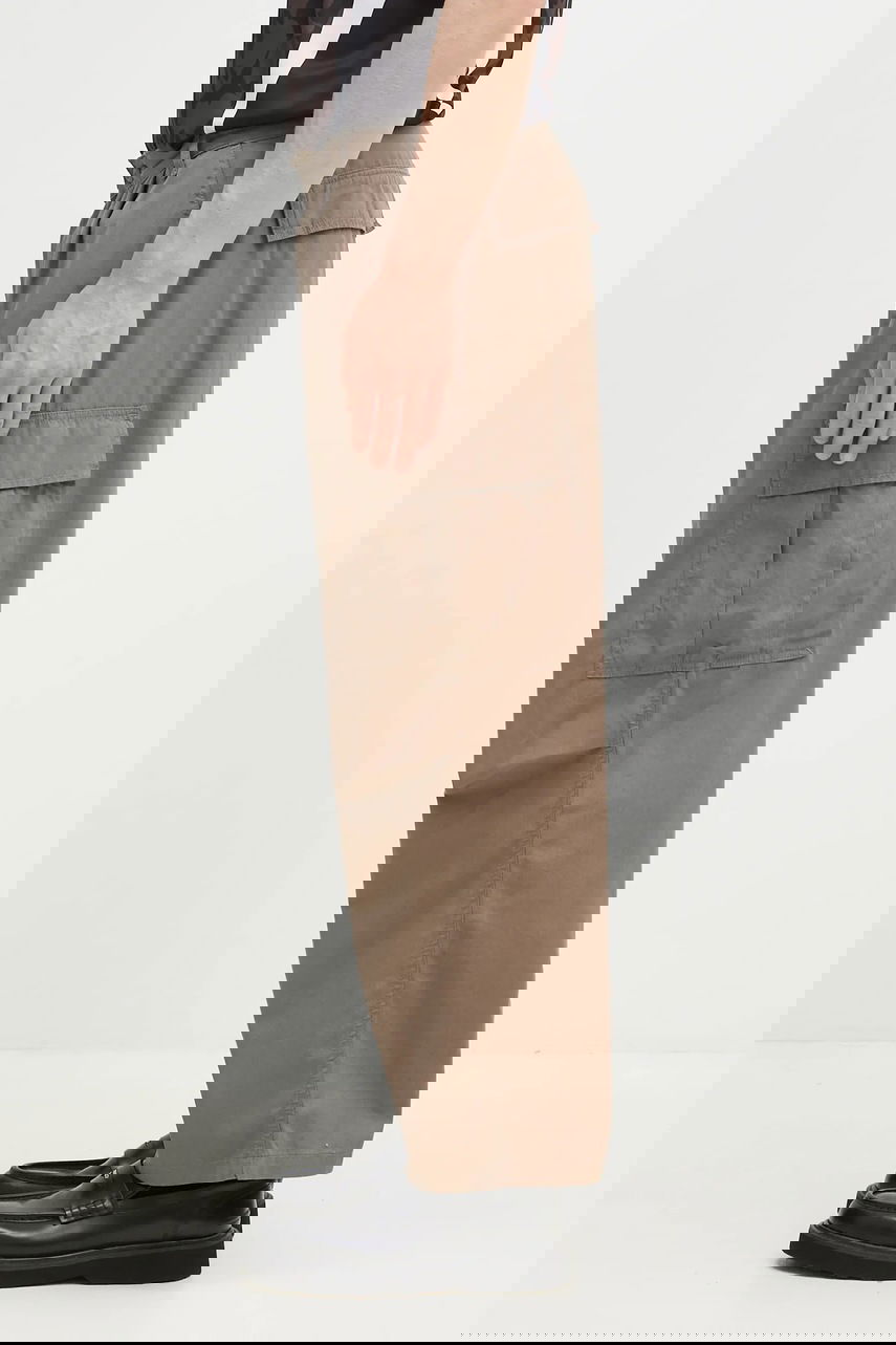 Cargo nohavice Carhartt WIP Cole Pleated Cargo Cotton Pants Hnedá | I030477.1YJ02, 1