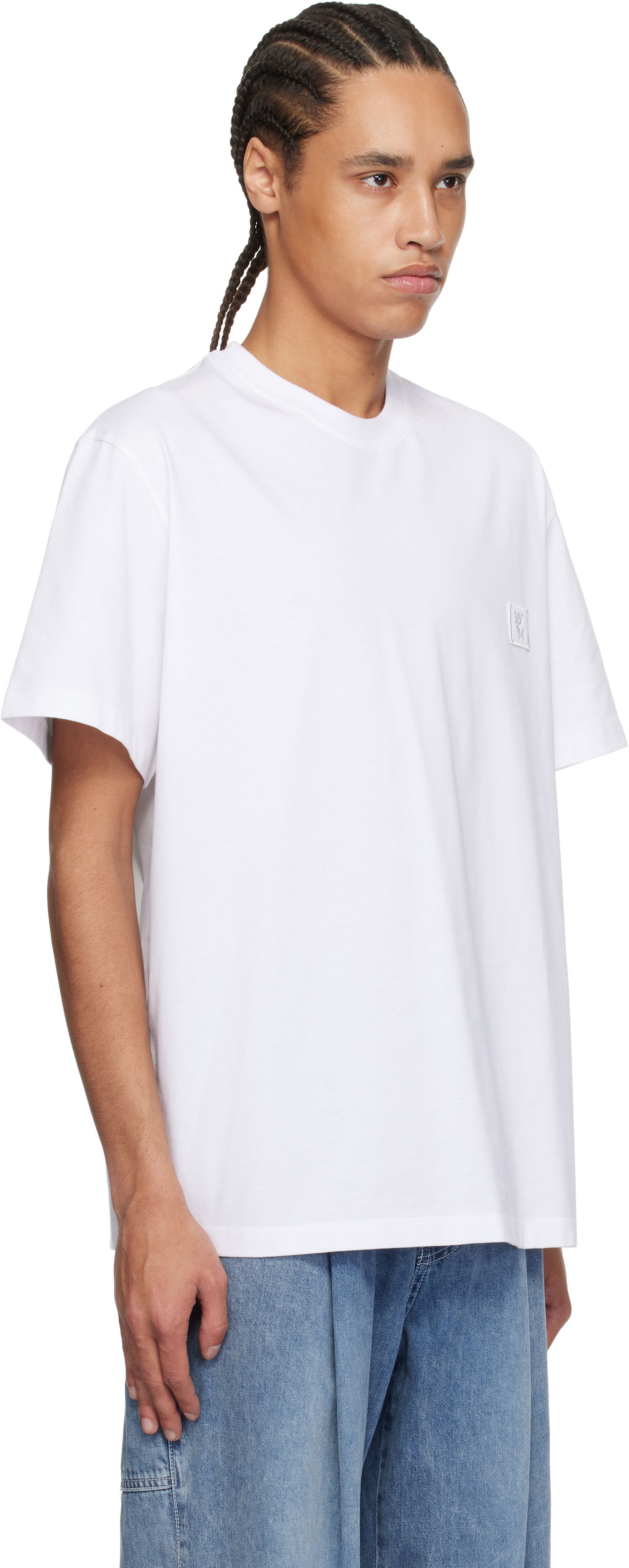 Tričko WOOYOUNGMI WOOYOUNGMI 3D Coral Back Logo T-Shirt Biela | W251TS05, 1