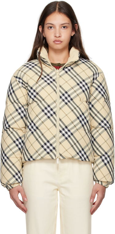 Prešívaná bunda Burberry Burberry Check Reversible Down Jacket Béžová | 8098488, 0