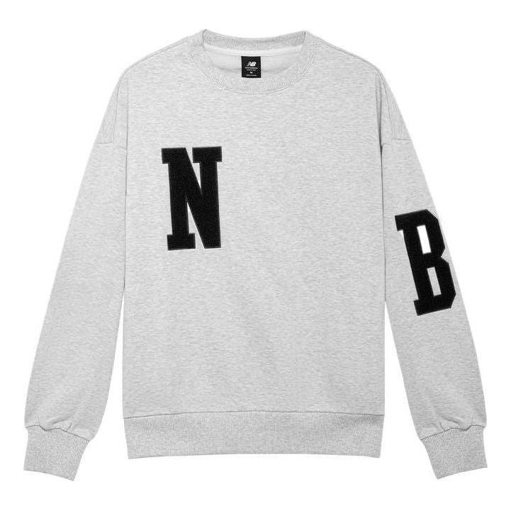 Mikina New Balance Logo Letters Sweatshirt Šedá | AMT23331-DLE, 0
