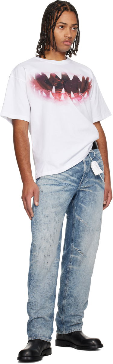 Tričko Diesel Shark Mouth Graphic T-shirt Biela | A19617-0PLAT-100, 3