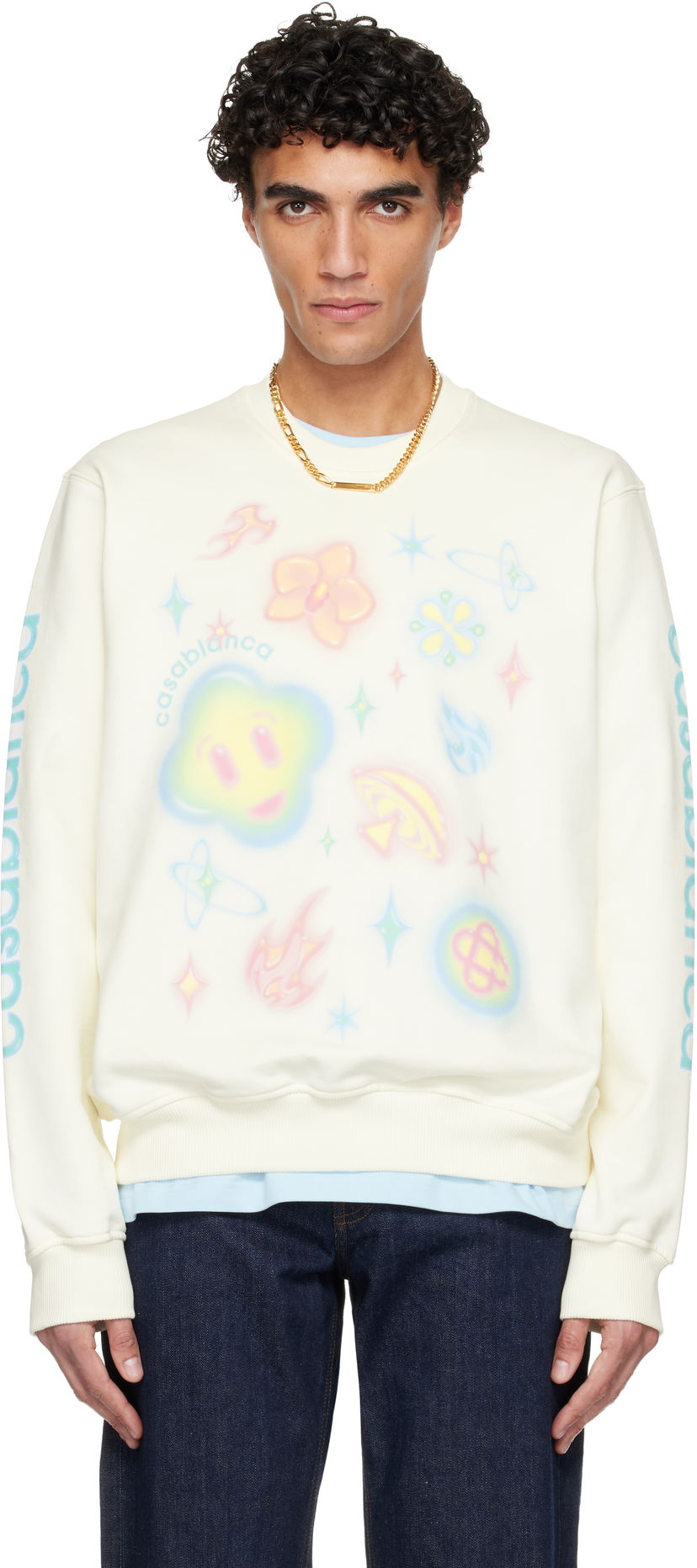 Mikina Casablanca Airbrush Icons Sweatshirt Rôznofarebný | M-SP26-JTP-293-01