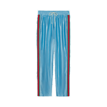 Nohavice Gucci Shiny Jersey Jogging Pant Modrá | 654748 XJDE6 4670, 0
