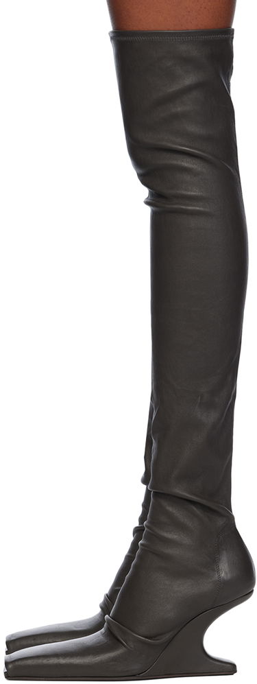 Oblečenie Rick Owens Rick Owens Porterville Cantilever Tall Boots Šedá | RP02D3807 LS, 2
