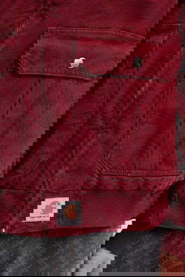 Bomber bunda Carhartt WIP Stanton Collared Full-Zip Bomber Jacket Červená | I035617.H806, 4