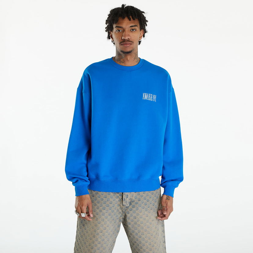 Mikina Awake NY Awake Crewneck Blue Modrá | AWK-SP24-CN002-BLU