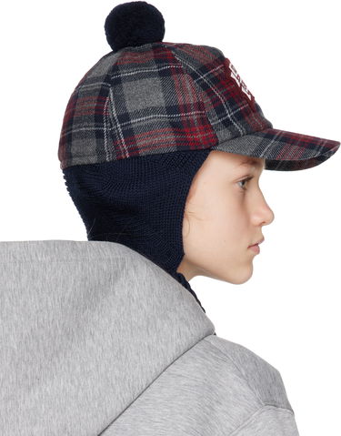 Klobúk Dolce & Gabbana Dolce&Gabbana Tartan Wool-Blend Baseball Cap with Earflaps Navy | LB5H44 FQMFZ, 2