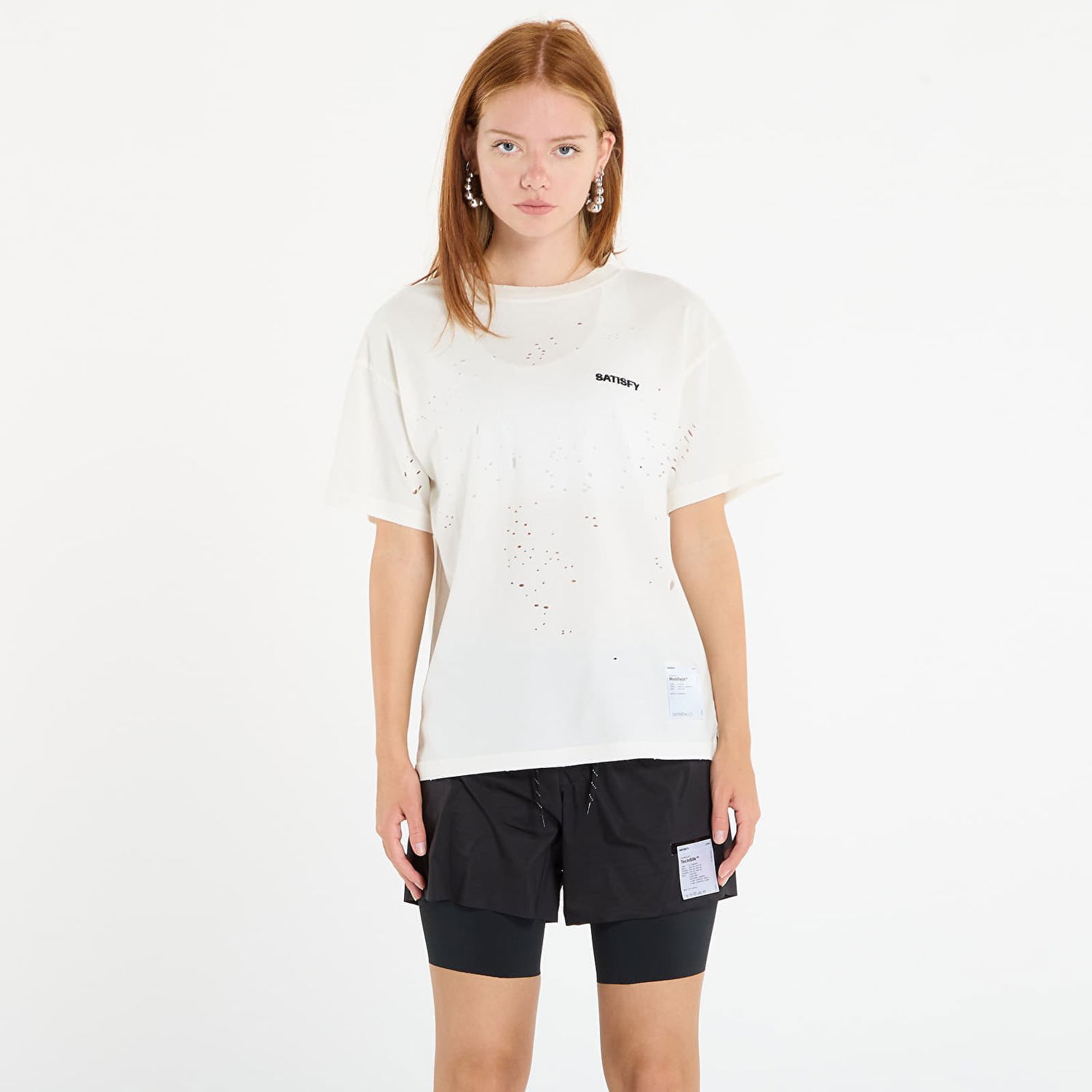 Tričko Satisfy Satisfy MothTech Distressed T-Shirt Biela | 11006-OW-SAB, 0