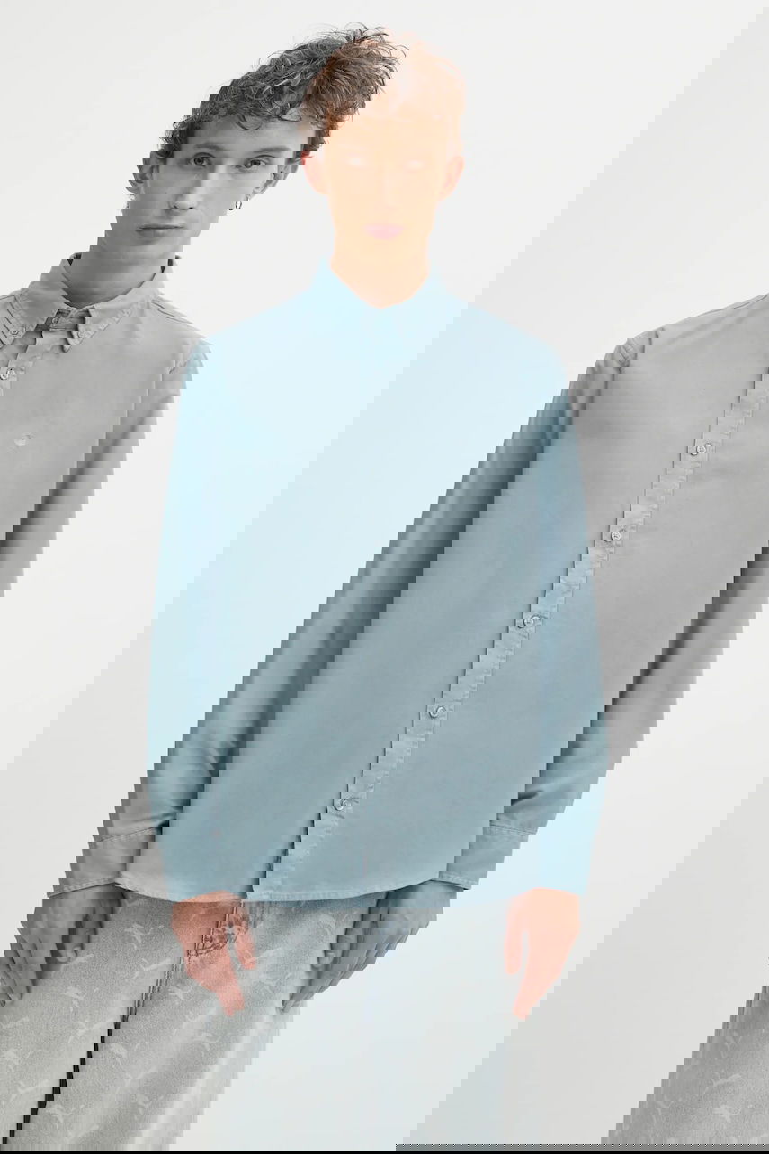 Košeľa Carhartt WIP L/S Bolton Cotton Shirt Regular Fit Classic Collar Tyrkysová | I030238.33EXX, 0