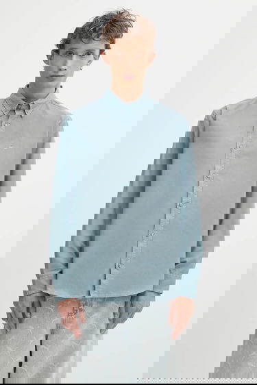 Košeľa Carhartt WIP L/S Bolton Cotton Shirt Regular Fit Classic Collar Tyrkysová | I030238.33EXX, 0