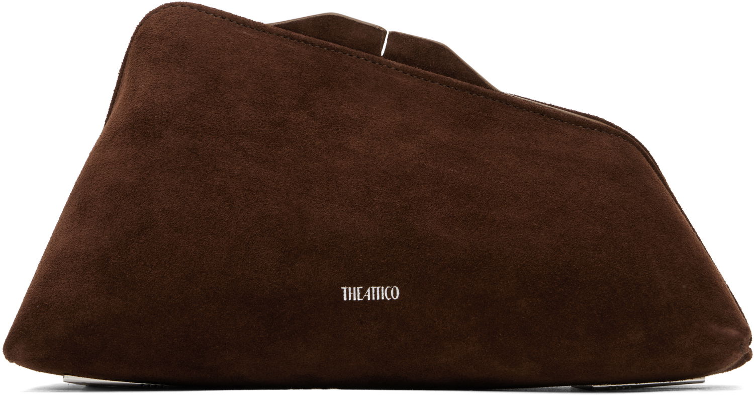 Kabelka The Attico The Attico '8.30 PM' Oversized Suede Clutch Hnedá | 250WAH00001 LBT007AA, 0