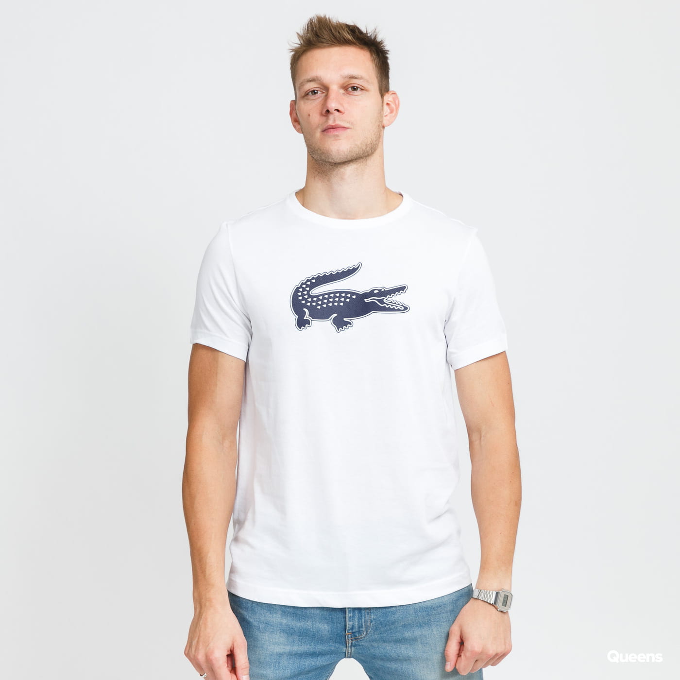 Tričko Lacoste Print Crocodile Tee Biela | TH2042, 0