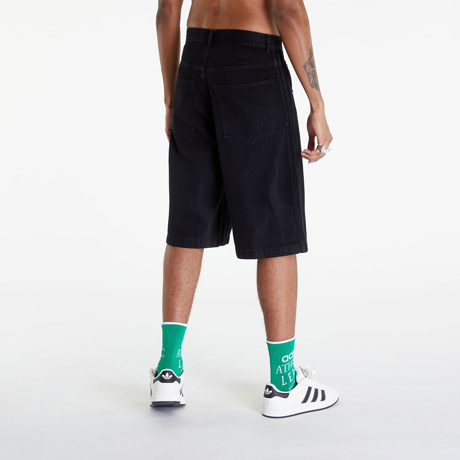 Šortky adidas Originals Flames Denim Short Medium Black Denim Čierna | IS0217, 1
