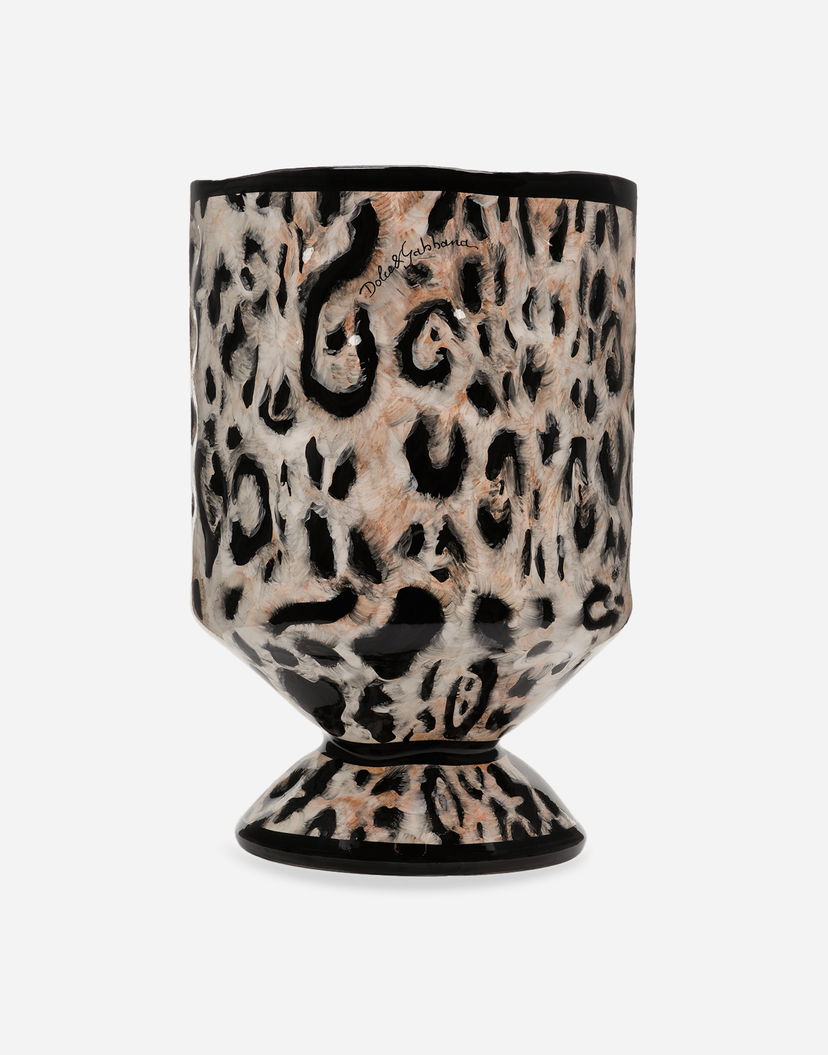 Home decor Dolce & Gabbana Dolce & Gabbana Outdoor Leopard Print Vase Medium Rôznofarebný | TCC031TCAC1UL003