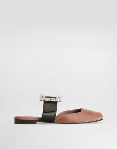 Doplnky Dolce & Gabbana Dolce & Gabbana Velvet Mules With Jeweled Buckle Ružová | CI0190A65038S773, 0