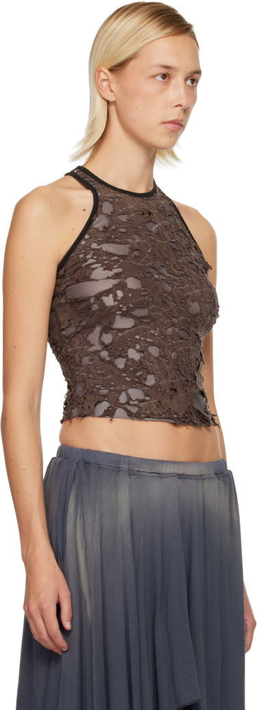 Tielko Diesel Destroyed Layered Halter Tank Top Hnedá | A18523 0IKCK, 1