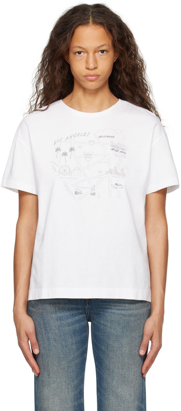 Tričko rag & bone Mica City Graphic T-Shirt Biela | WCC24ST004MC04, 0